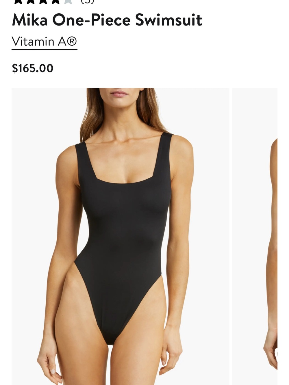 Vitamin A Black Mika Scoop One-Piece Swimsuit